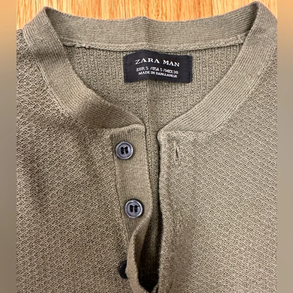 Zara Summer Green Short Sleeve Shirt - Picture 2 of 4